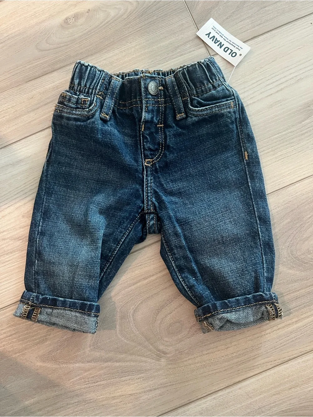 Old Navy Dark Blue Rolled-Cuff Toddler Jeans